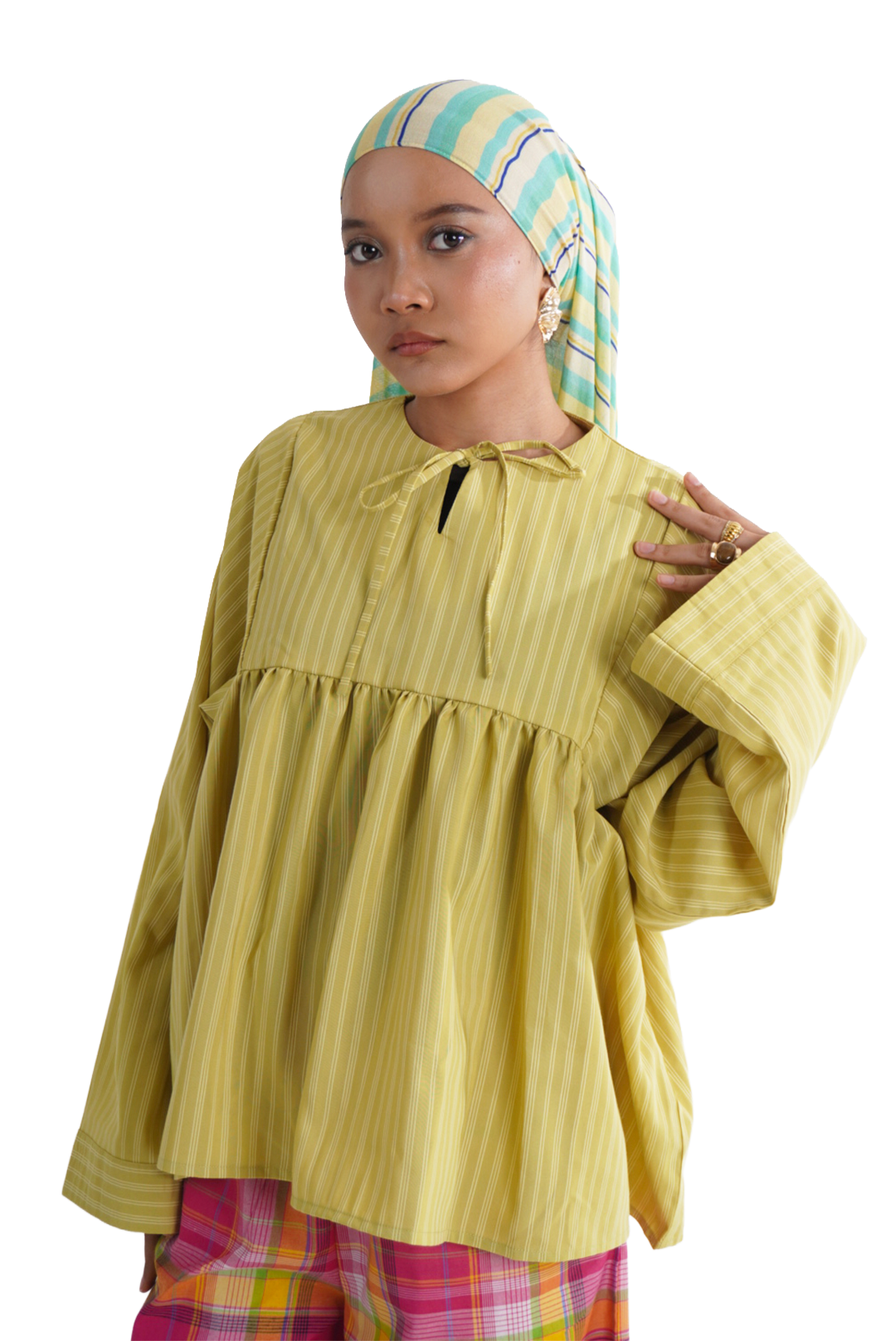 Pear Pinstripe : The RYSA Blouse